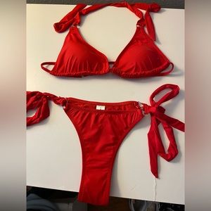 Red bikini set